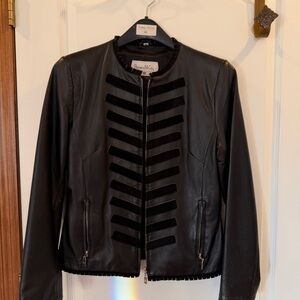 Pamela McCoy Vintage XS Black Genuine Leather & Suede Jacket- Timeless Beauty!!